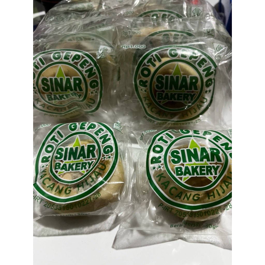 Jual Cemilan Roti Gepeng Kacang hijau Sinar Bakery 10 pcs | Shopee ...