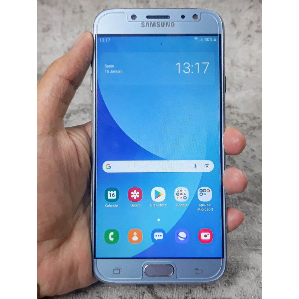 Jual Samsung J7 pro 3/32 biru muluss like new (second) | Shopee Indonesia