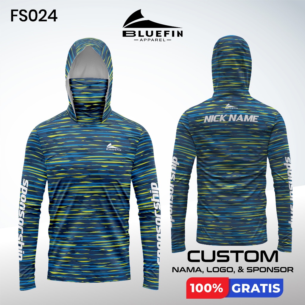 Jual Jersey Mancing Custom Nama Logo Sponsor Buff Satuan | Shopee Indonesia
