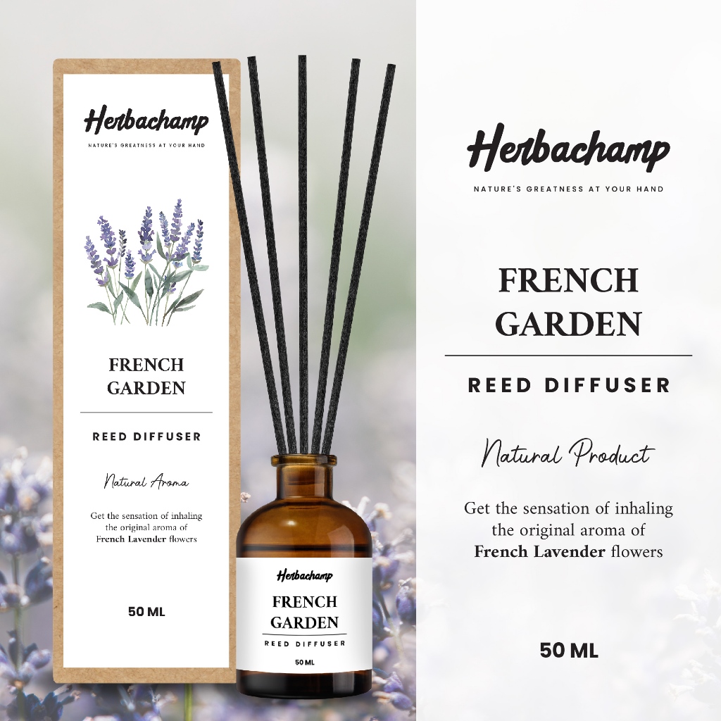 Jual Herbachamp French Garden Reed Diffuser | Pengharum Ruangan Alami ...
