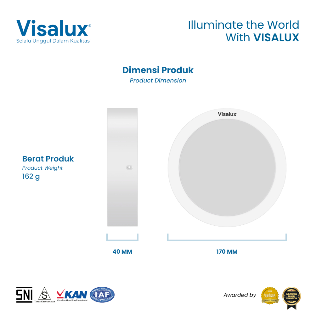 Jual Visalux Tetra LED Panel Light Outbow Bundling Paket 4 pcs Lampu ...