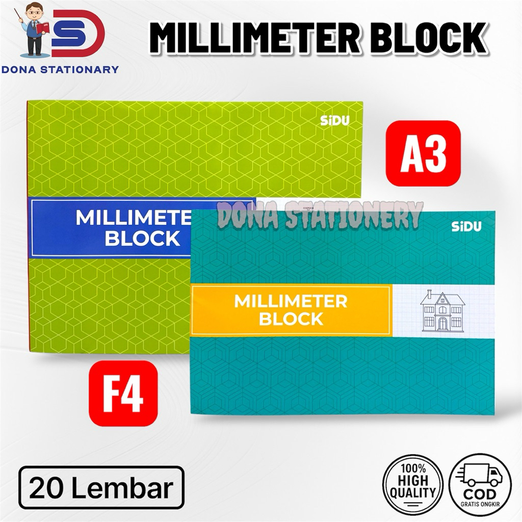 Jual BUKU MILIMETER BLOCK 20 Lembar F4 / MILIMETER BLOCK A3 | Shopee ...