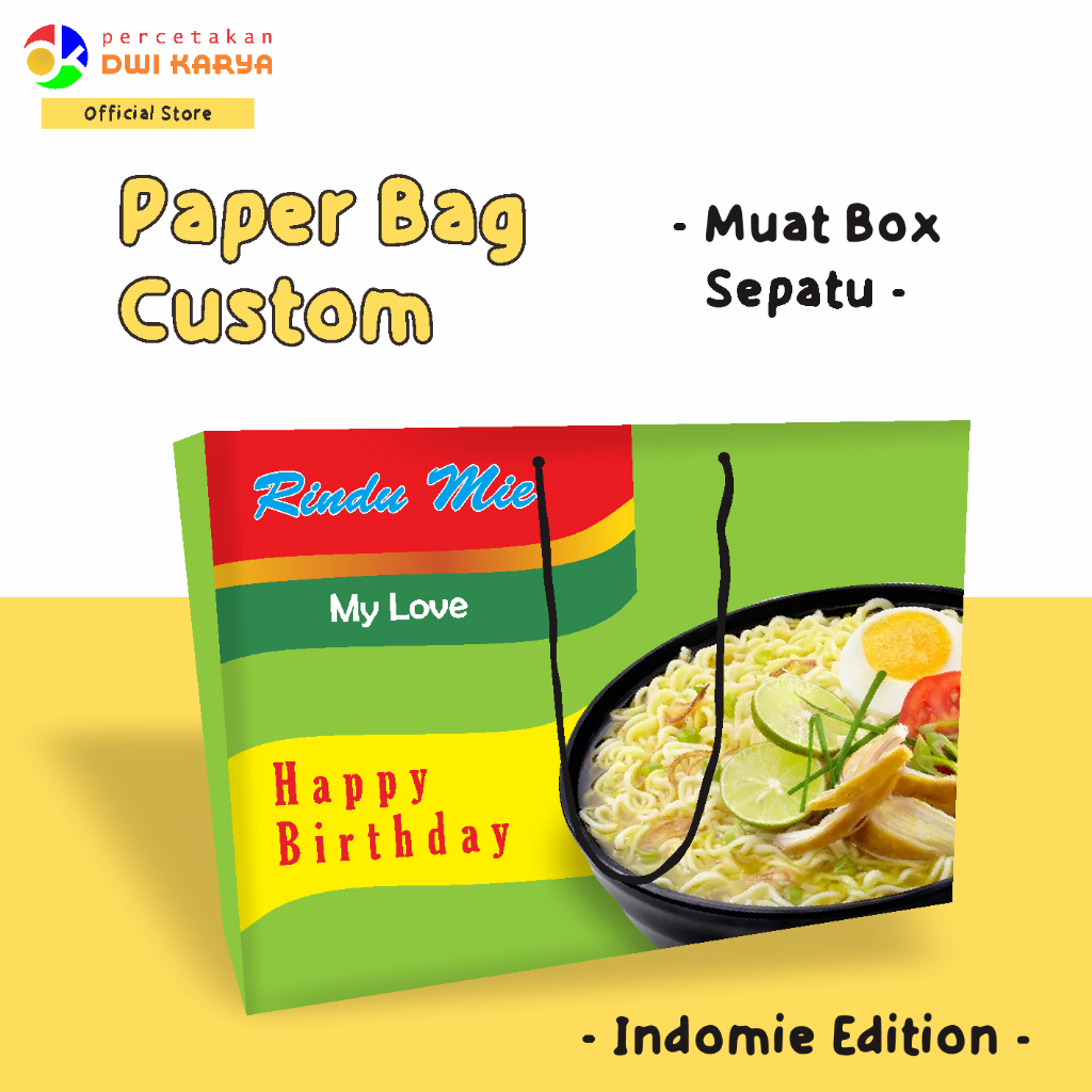 Jual PAPER BAG CUSTOM EDISI (INDOMIE) | Shopee Indonesia