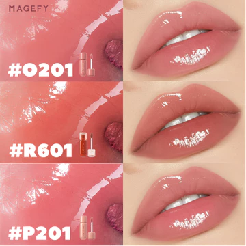 MAGEFY 2 IN 1 Glossy Lipstick Set Waterproof Long Lasting Silk Riasan Bibir Velvet Lip Gloss
