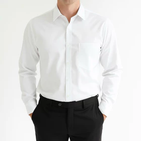 VERANO Kemeja Putih Pria Lengan Panjang Slimfit Bahan Katun Toyobo Kemeja Slimfit Bahan Adem