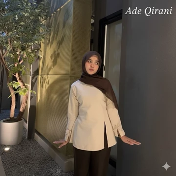 Blouse Wanita Atasan Muslimah Korean Style Ukuran Jumbo