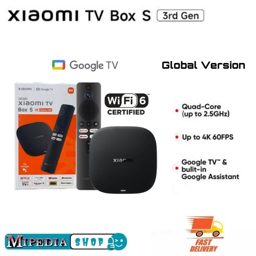 Jual Xiomi Mi Box S Gen 3 Smart Google TV HDR10 4K Ultra HD Dolby ...