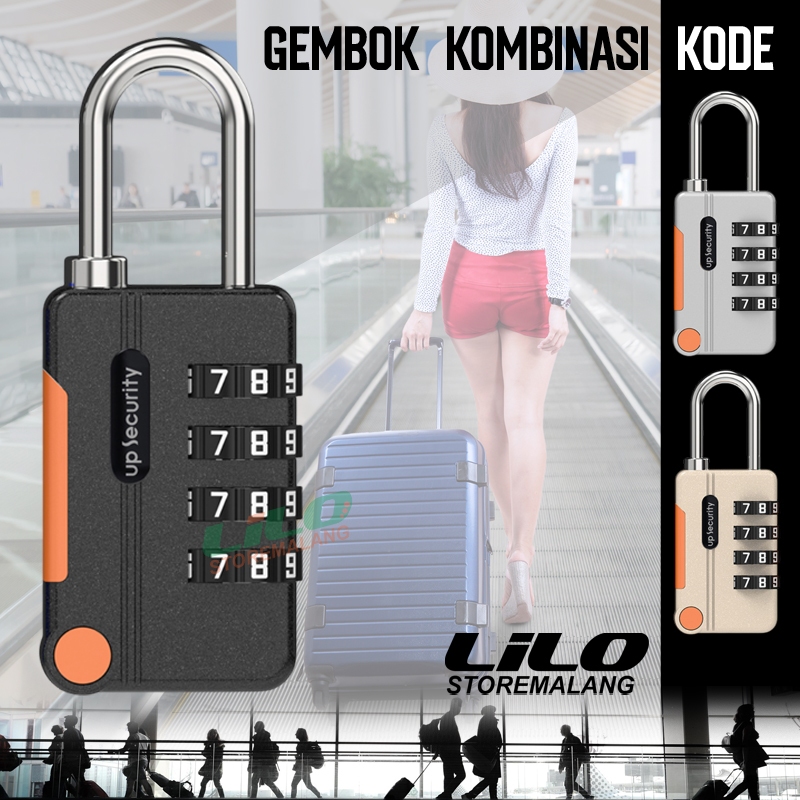Jual Gembok KOPER Kombinasi kode nomor Pin angka password 4 digit warna ...