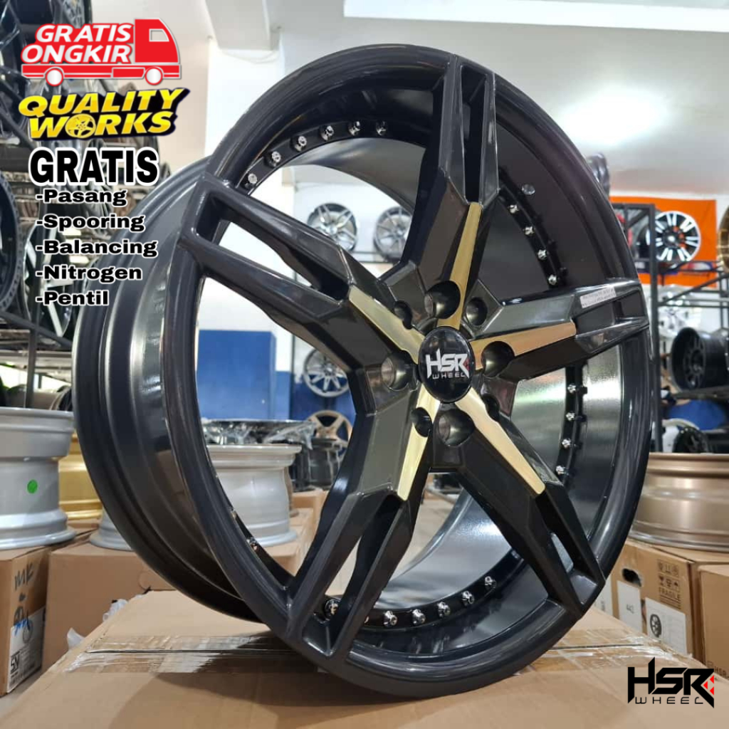 Jual Velg Mobil Raize Rocky Ring 17 Lebar 7,5 Velg Racing HSR Wheel ...