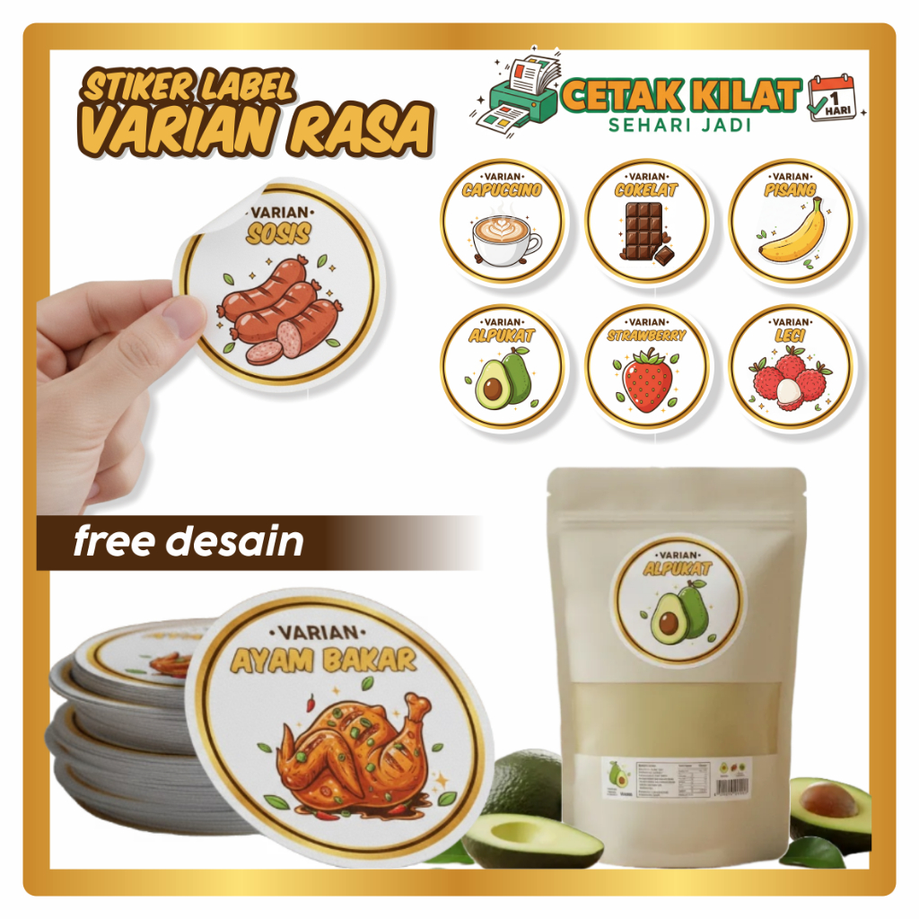 Jual Stiker Label Penanda Rasa - Stiker Varian Rasa - Stiker Label ...