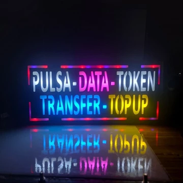 Lampu Pulsa Data Token Transfer Top Up Lampu Sign Lampu Led Iklan Papan Lampu RGB