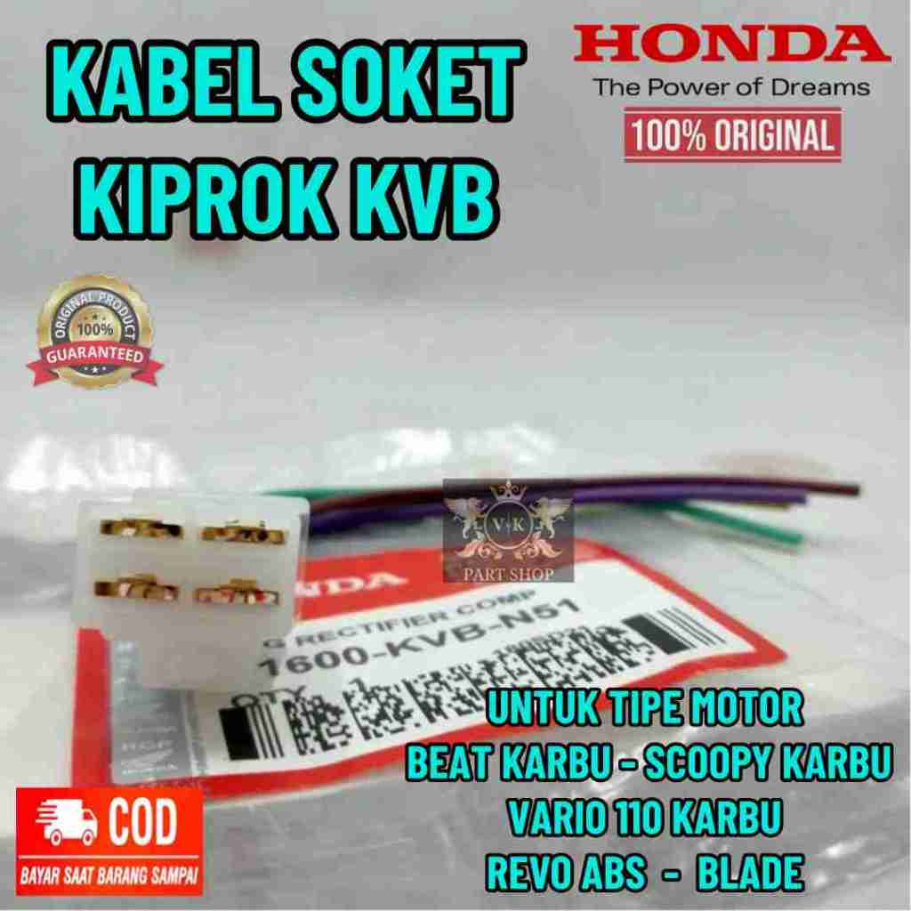 Jual SOKET ASLI HONDA Kabel KIPROK KODE-KVB UNTUK MOTOR BEAT-SCOOPY ...