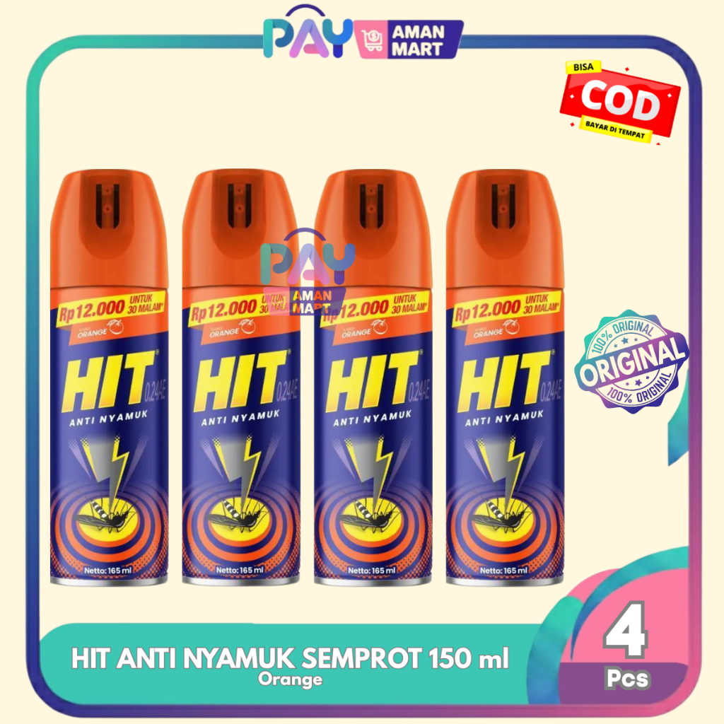 Jual Paket 4pcs HIT SPRAY AEROSOL 150 ml - Anti Nyamuk Semprot | Shopee ...