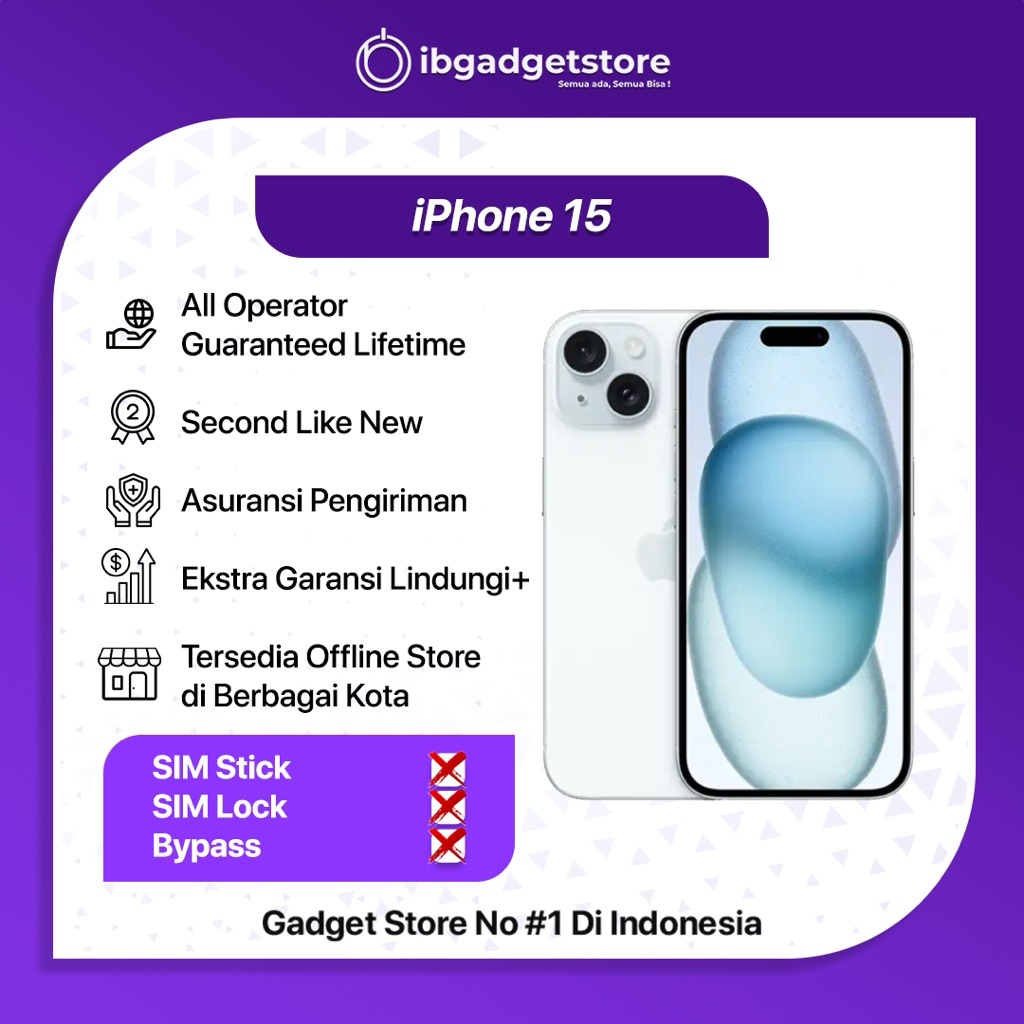 Jual Ip 15 128GB/256GB Secondhand Like New Bergaransi | Shopee Indonesia
