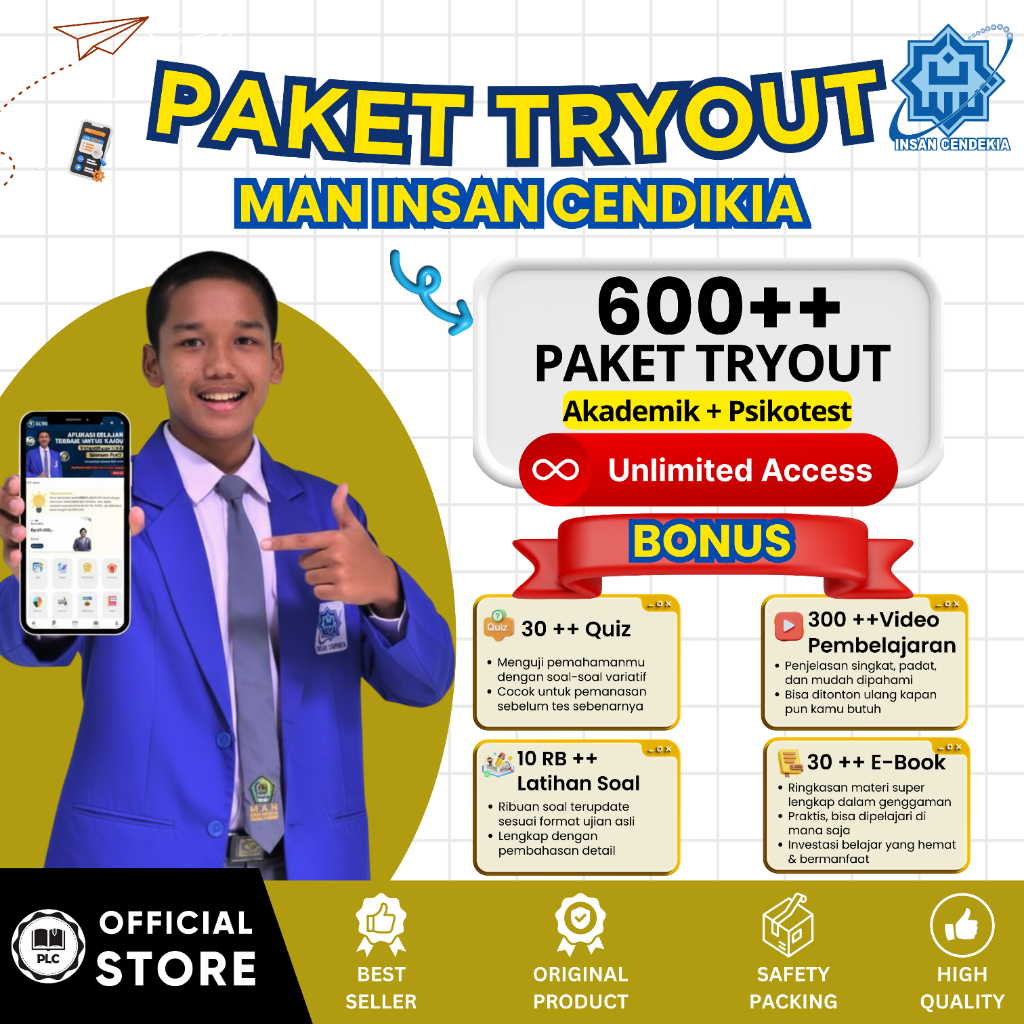 Aplikasi Tryout Online MAN IC 2026 – CAT CBT Full Tryout & Akun Belajar Lengkap