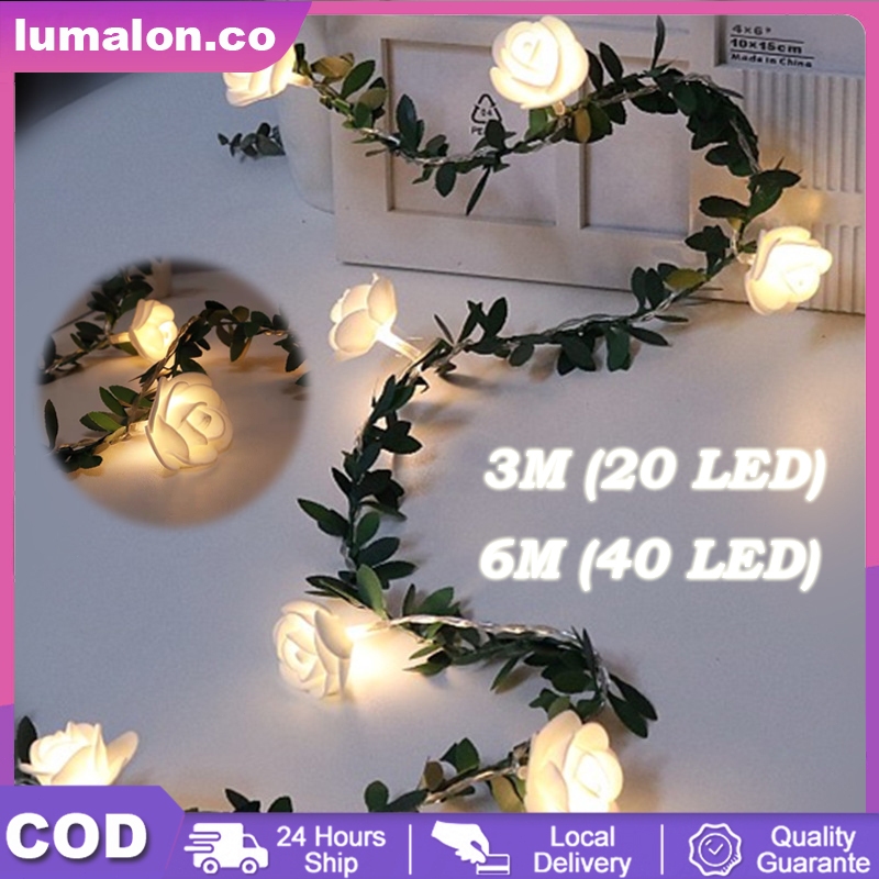 Jual 3M 20 Leds/6M 40 Leds Lampu Bunga Mawar LED Tumblr Rambat Rose ...