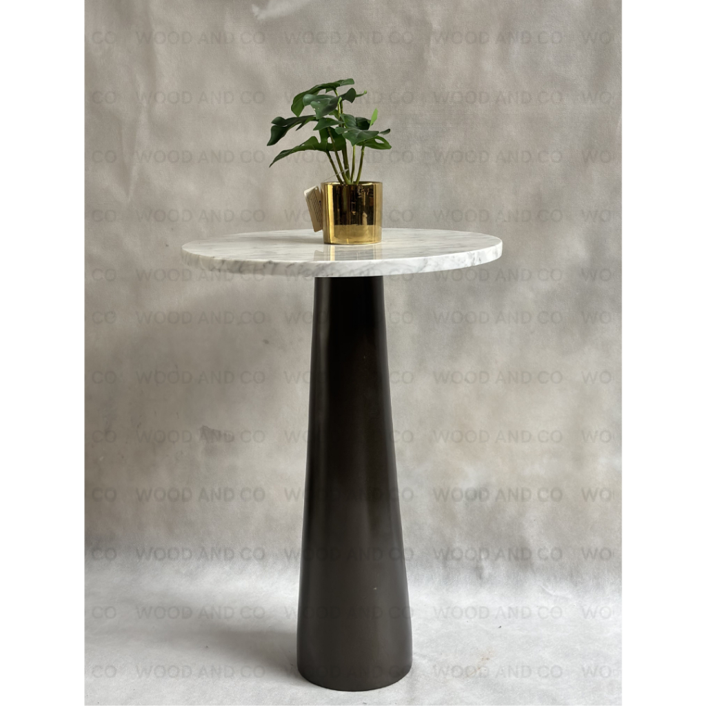 Jual WOOD AND CO Meja Samping/Side Table (Marmer dengan Kaki Besi ...