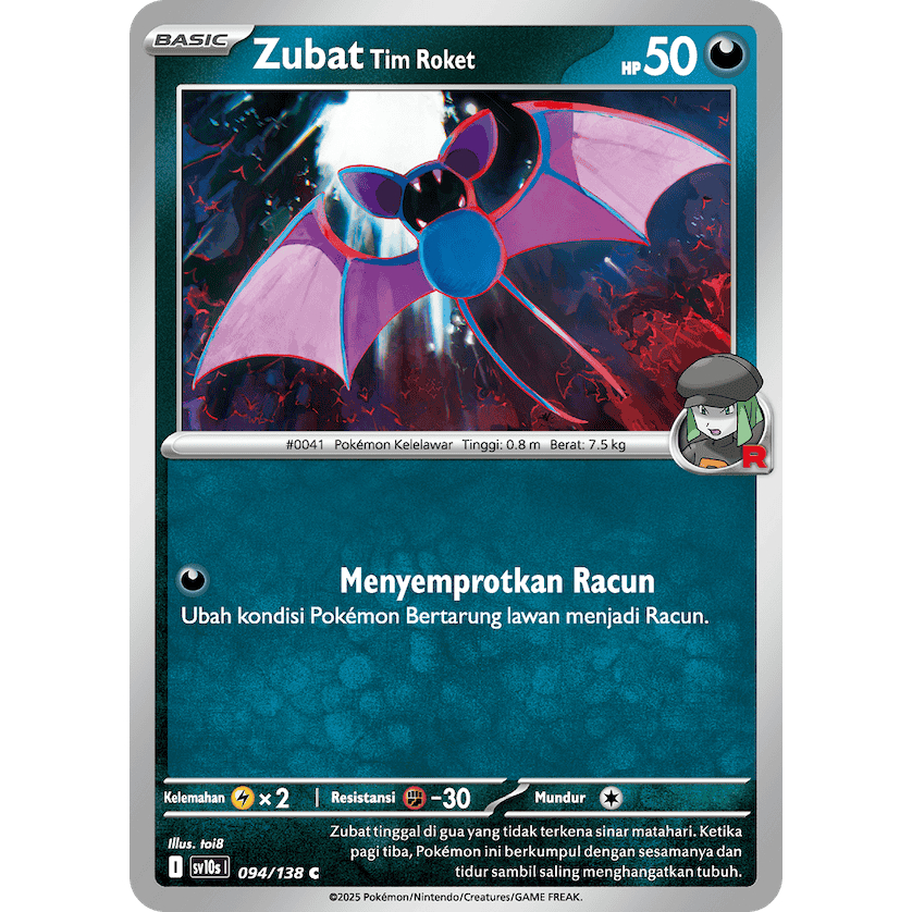 Jual Zubat Tim Roket sv10s 094/138 - Kehadiran Juara - POKEMON TCG ...