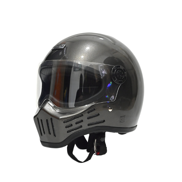 Jual BELLISSIMO HELMET SIMSON - GREY / Helm Bellissimo tipe SIMSON Full ...