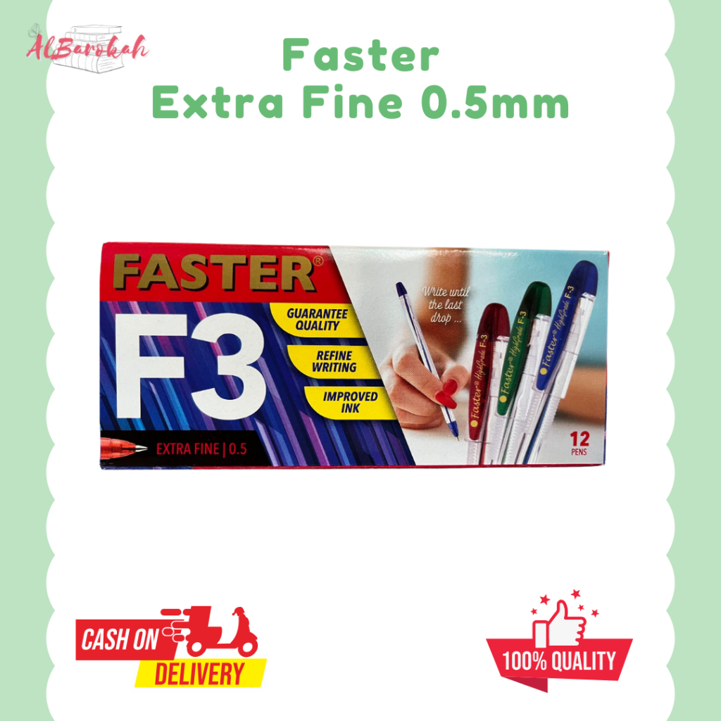 Jual Faster F3 0.5 Pulpen Extra Fine [100% Original] | Tinta Tajam ...