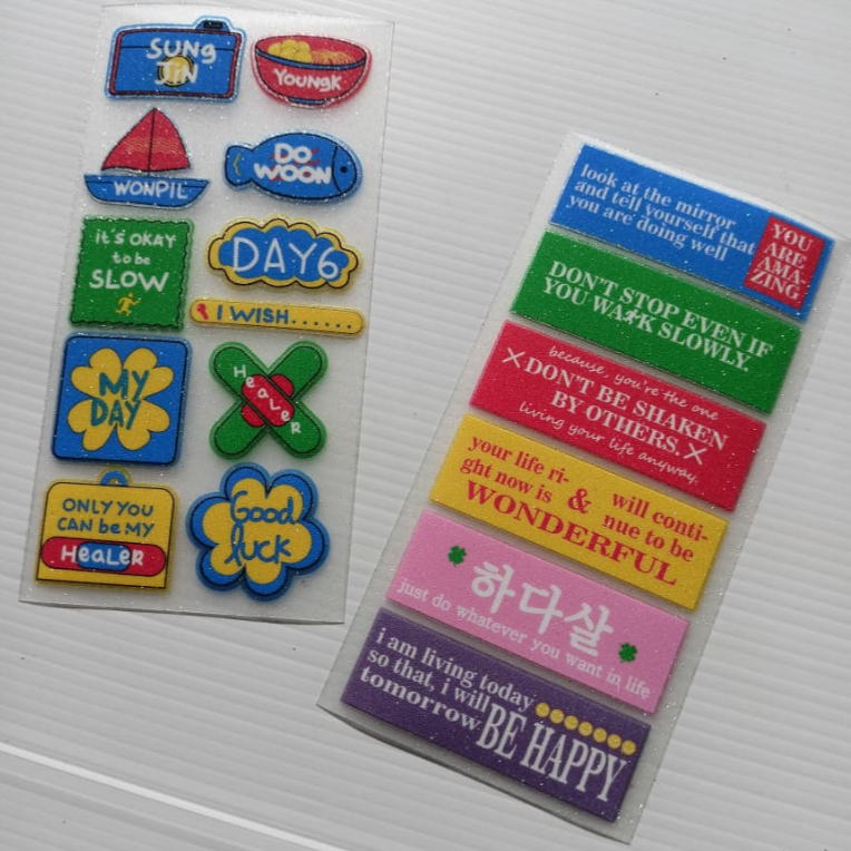 Jual Stick to Remind Glitter Sticker Sheet by Yimzone | Shopee Indonesia