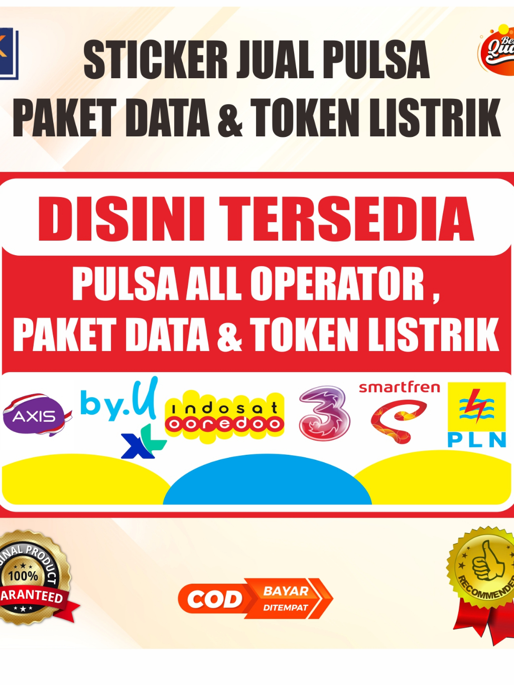 Jual Stiker Murah Jual Pulsa, Paket Data, & Token Listrik Untuk Warung ...