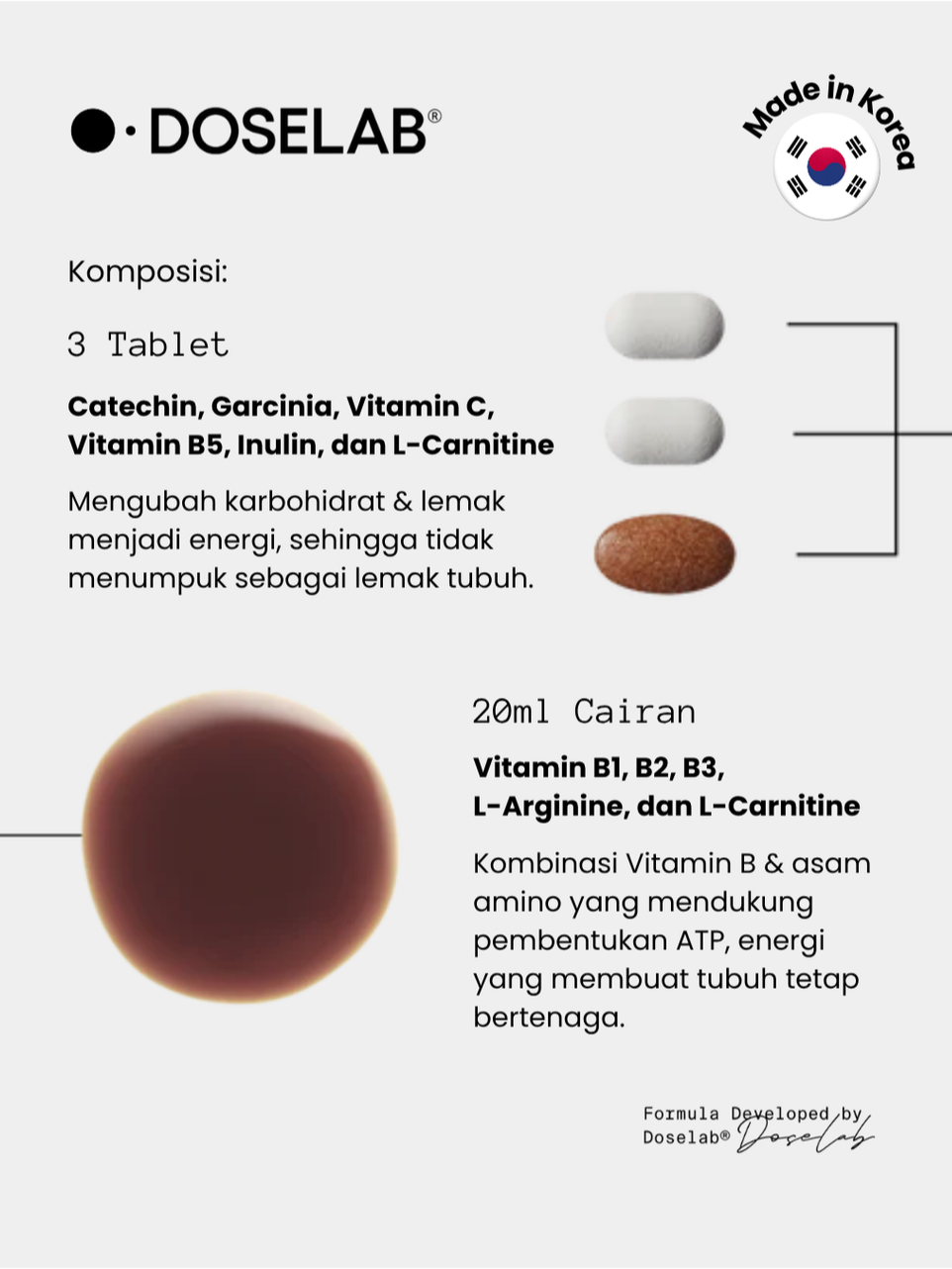Jual Suplemen Vitamin Korea Kesehatan Daya Tubuh Doselab ATP AM 10 Days ...
