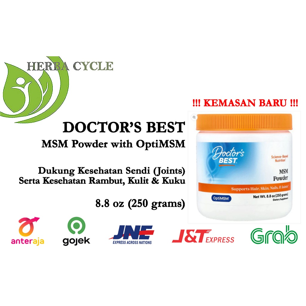 Jual Doctor Best MSM Powder with OptiMSM 250 gram Best MSM Bubuk MSM ...