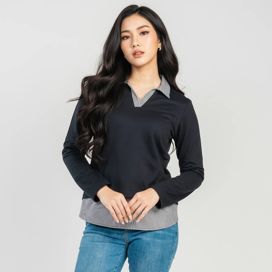 Mieres Black Blouse