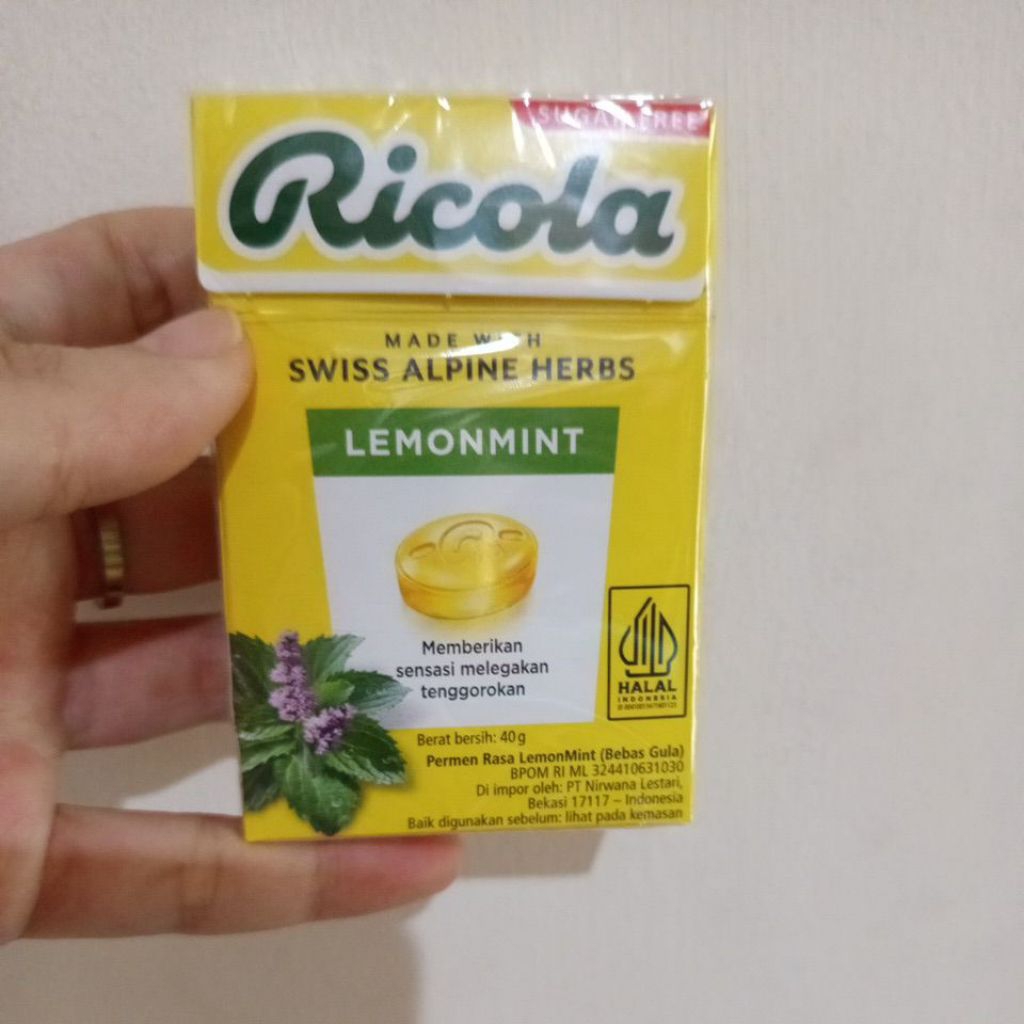 Jual Ricola permen Lemon Minta bebas gula 40 gram | Shopee Indonesia