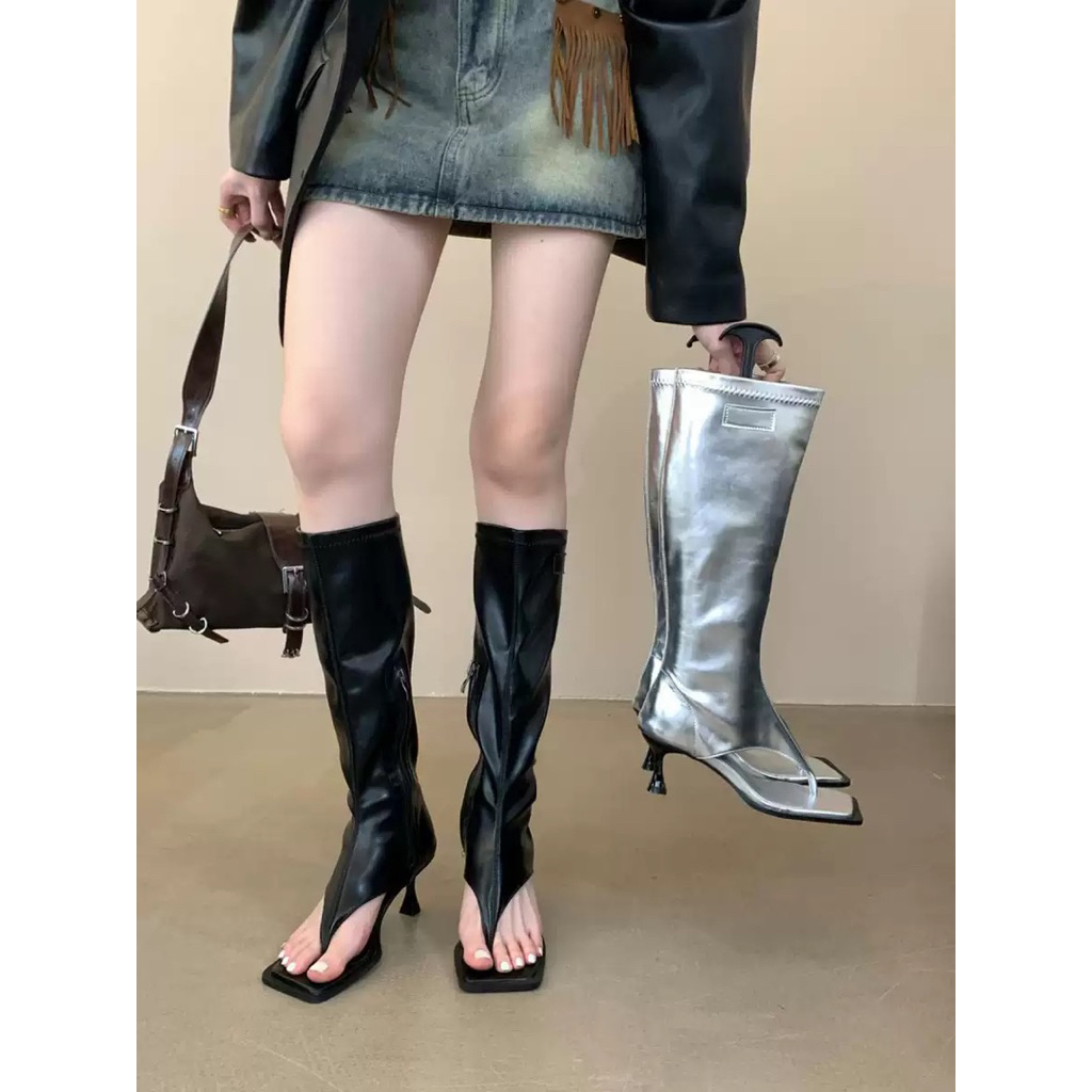 Jual sepatu boots heels pendek classy | Shopee Indonesia