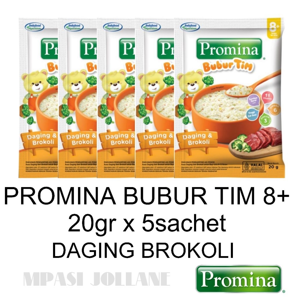 Jual PROMINA Bubur Tim 8+ renceng 5sachet x 20gr | Shopee Indonesia