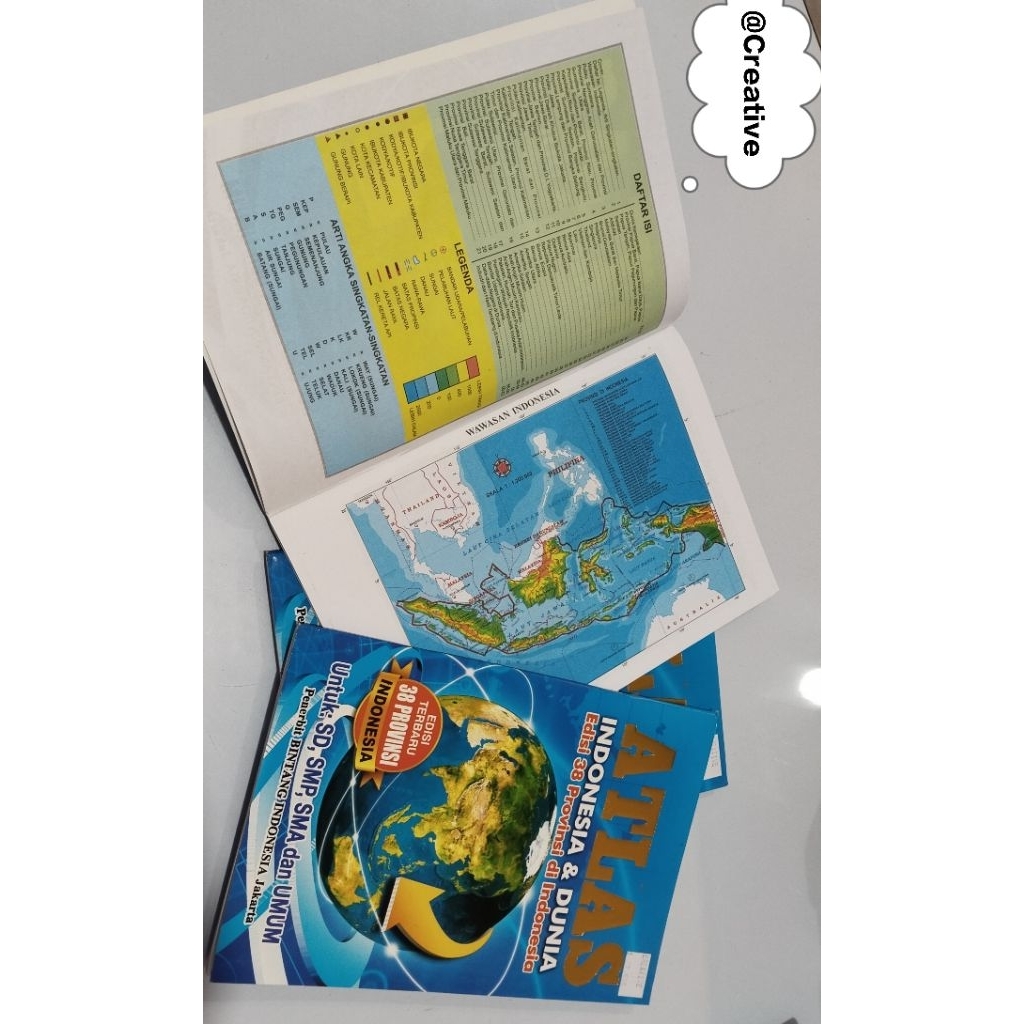 Jual BUKU ATLAS / BUKU ATLAS INDONESIA & DUNIA EDISI 38 PROVINSI DI ...