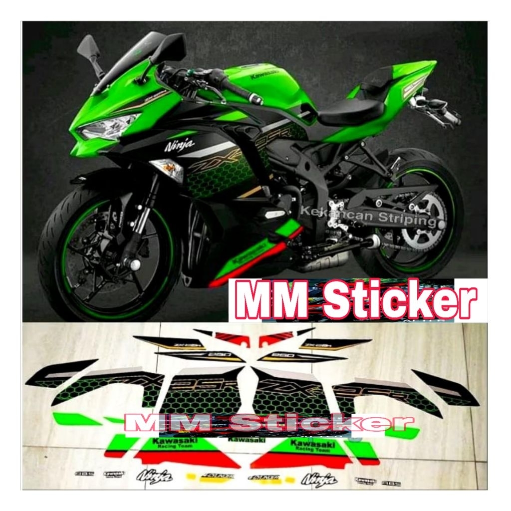 Jual Striping Sticker ZX-25R Type LIME GREEN (ABS SE) (COD) | Shopee ...
