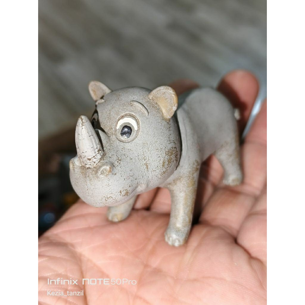 Jual MAINAN ANAK HEWAN KARET PADAT KUDA NIL BADAK BERCULA 1 RHINO RINO ...