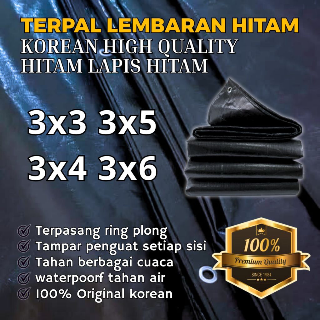 Jual Terpal high quality hitam black 3×3, 3×5, 3×6 kuat berkualitas ...