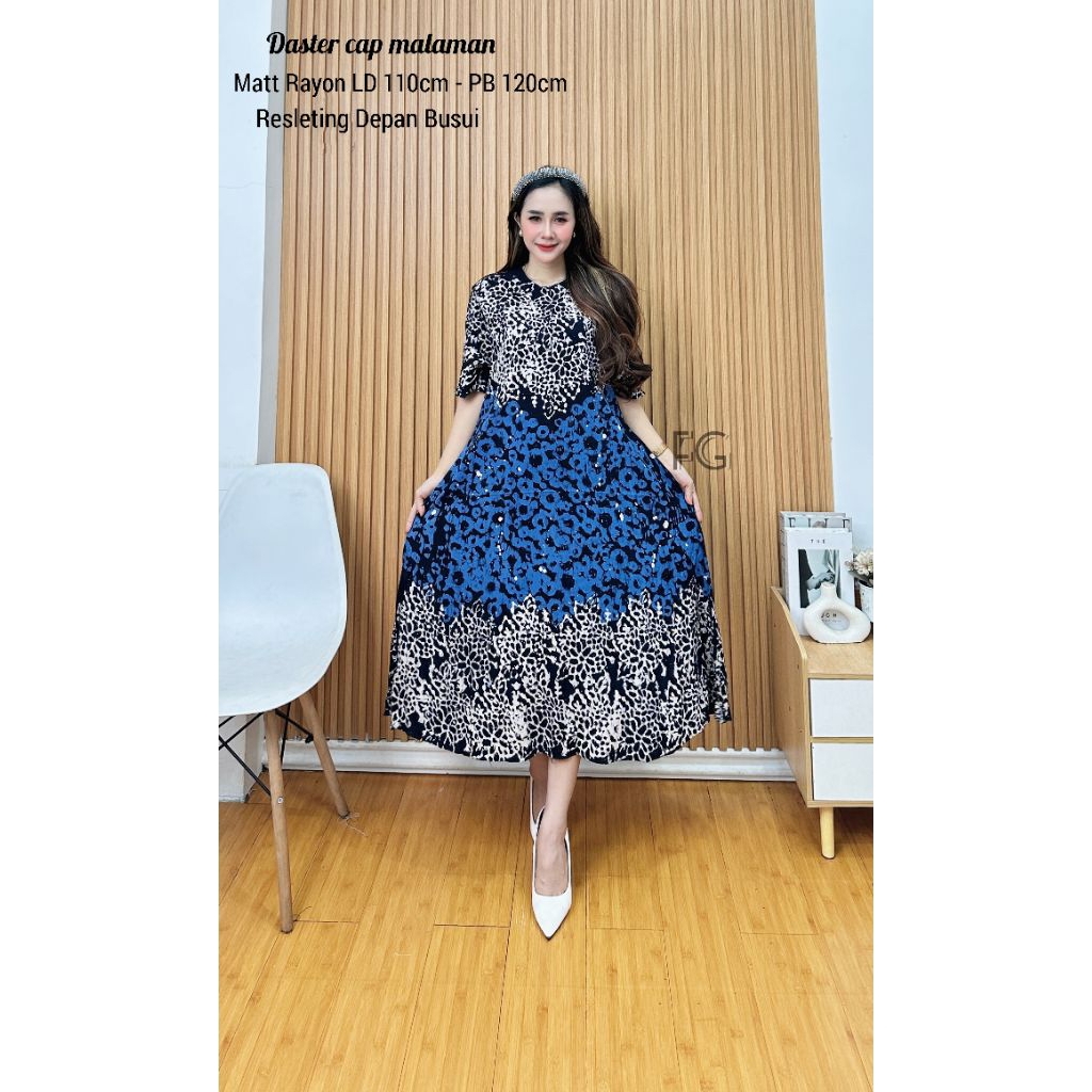 Daster Lengan Pendek Bahan Twill Rayon 12