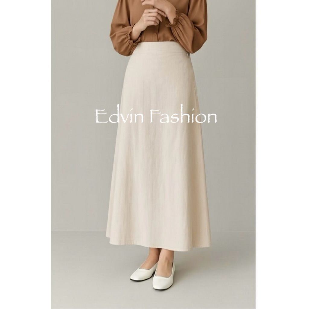 Jual Rok A Line Panjang Wanita | Korean Style Simpel Stylish untuk ...