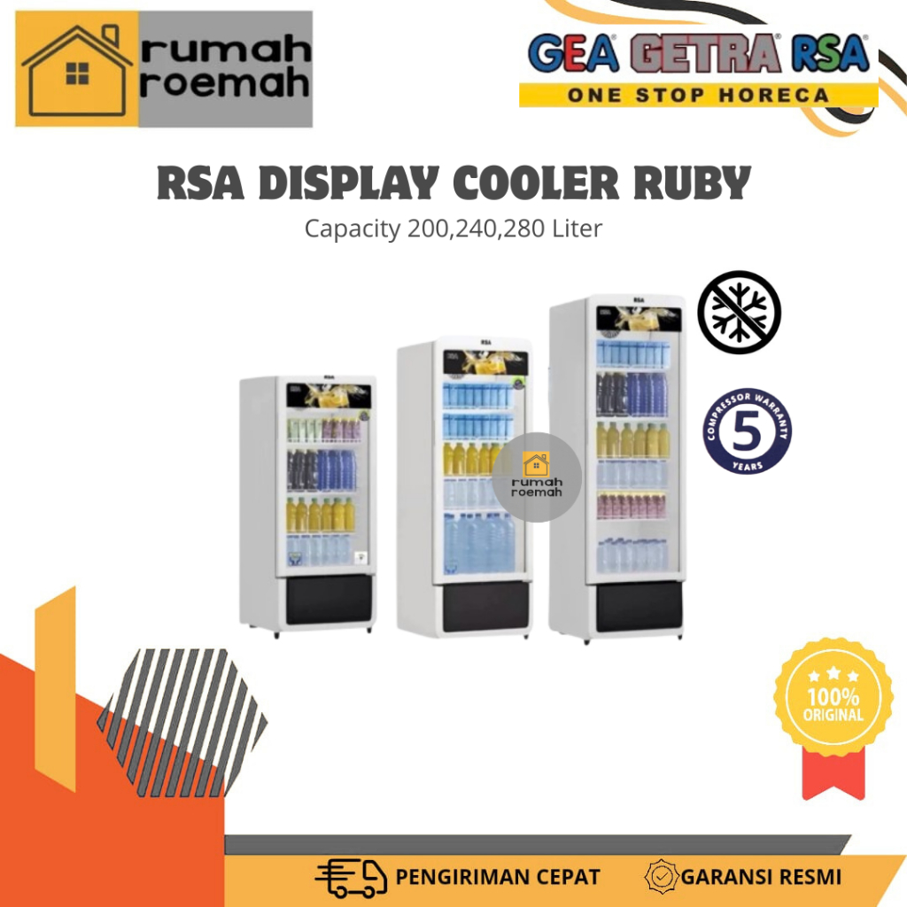 Jual RSA SHOWCASE RUBY NO FROST/RSA RUBY 200/RSA RUBY 240/RSA RUBY 280 ...