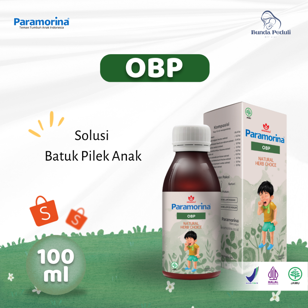Jual PARAMORINA OBP (Obat Batuk Pilek) Meredakan Batuk, Pilek, Demam ...