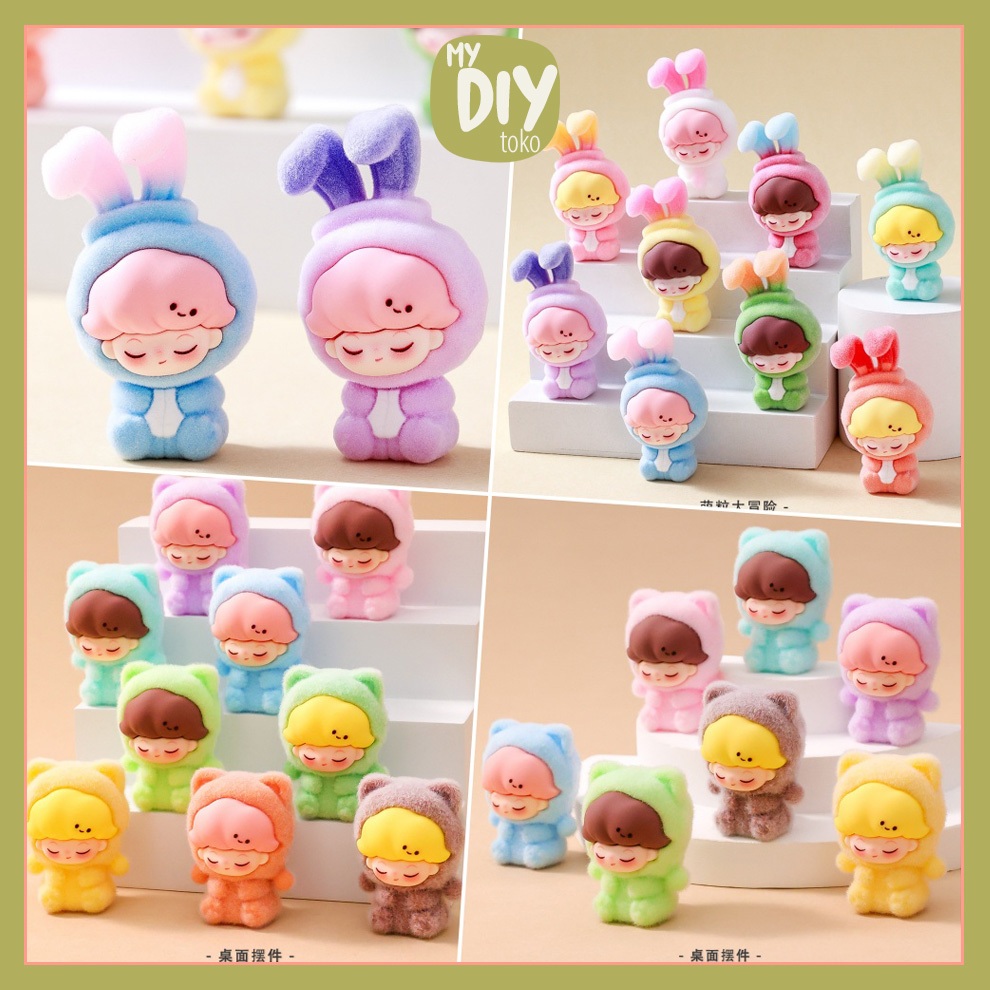 Jual [Tanpa Lubang] Velvet Bean Dimoo Miniature Resin Mini Figure Clay ...