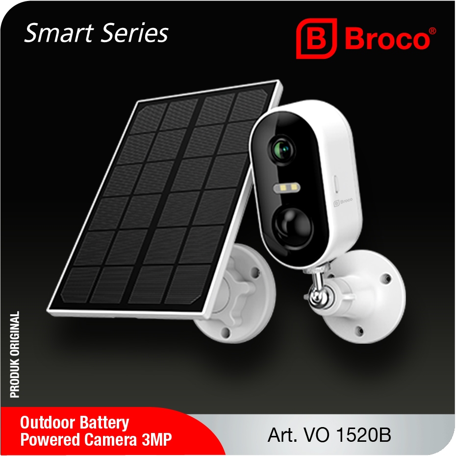 Jual BROCO Smart CCTV IP Camera 3 MP Outdoor Battery Powered with Solar ...