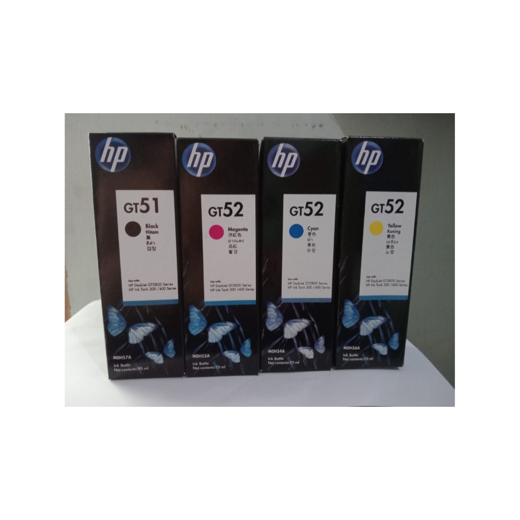 Jual Tinta HP GT51 & GT52 ( 1 Set 4Pcs) Original Warna BK Y C M For ...