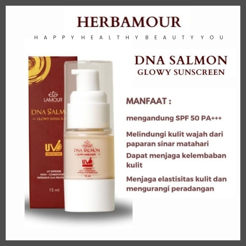 Jual DNA Salmon Glow Sunscreen Spf 50 By Lamour - Melindungi Kulit Dari ...