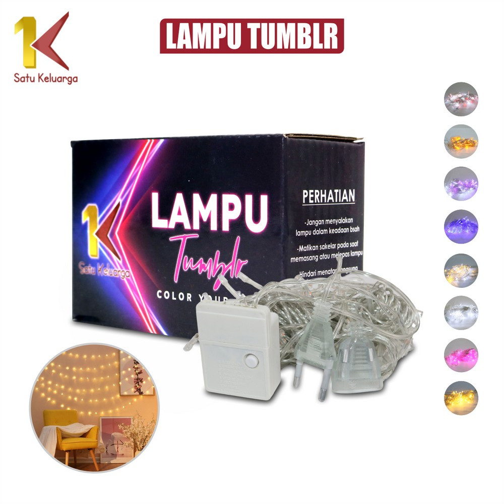 Jual Satu Keluarga Lampu Tumblr C18 Tumblr Light 50 Led Packing Kotak ...