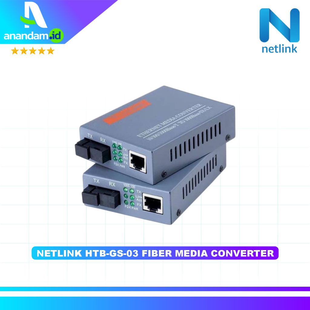 Jual Netlink HTB-GS-03 Gigabit Media Converter RJ45 Fiber Optic ...
