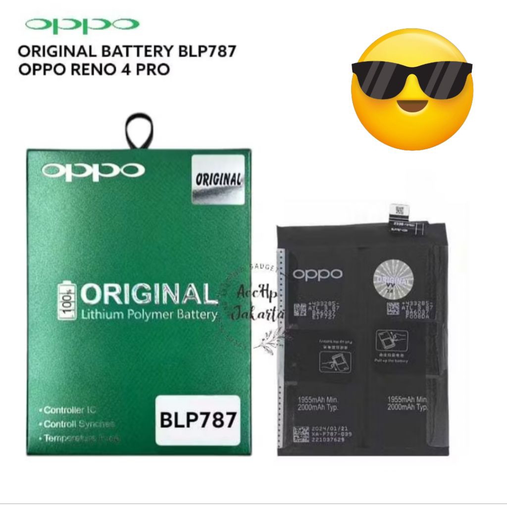Batterie Originale Oppo BLP787 Pour Oppo Reno 4 Pro - Neuf Sous Blister - Garantie