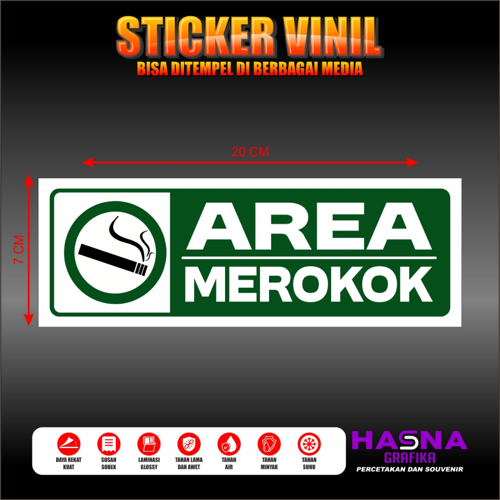 Jual STIKER AREA MEROKOK / PAPAN INFORMASI BAHAN STIKER AREA MEROKOK ...