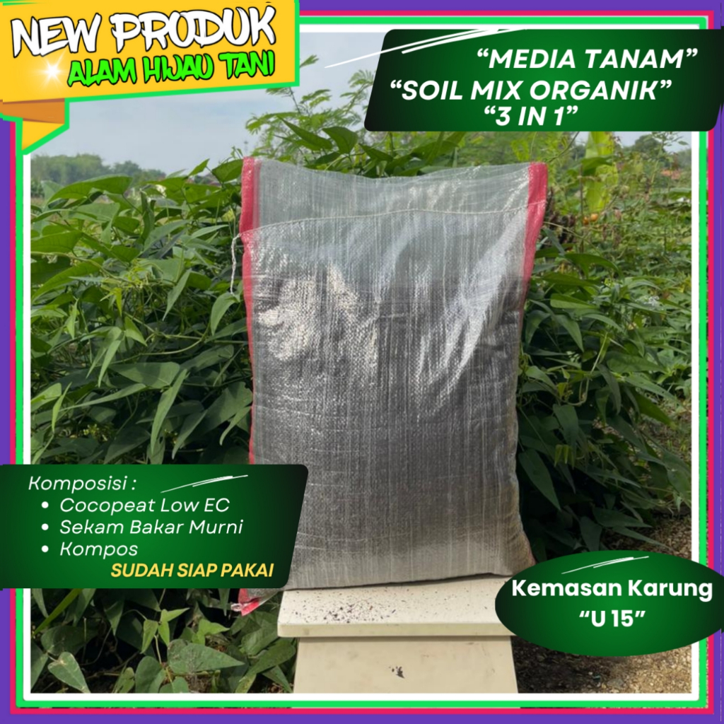 AHT - Soil Mix Organik U15 – Media Tanam 3 in 1 Siap Pakai - Cocok Untuk Tanaman Hias