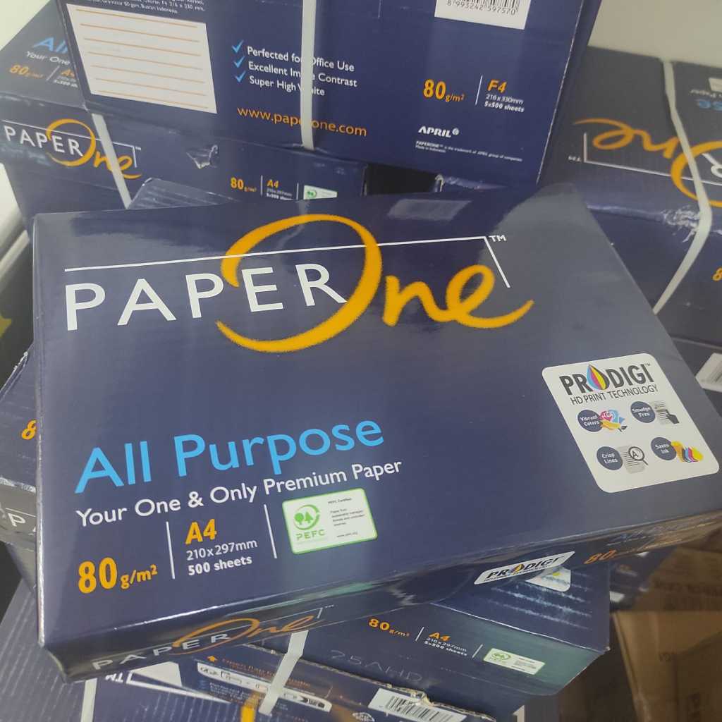 Jual PAPER ONE A4 80 GSM (1 RIM = 500 LEMBAR) | Shopee Indonesia